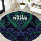 Aotearoa Ngati Pikiao Round Carpet Maori Tribal Pattern