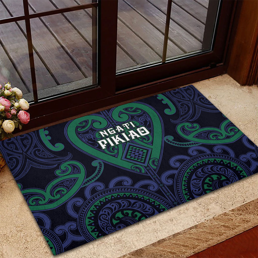 Aotearoa Ngati Pikiao Rubber Doormat Maori Tribal Pattern