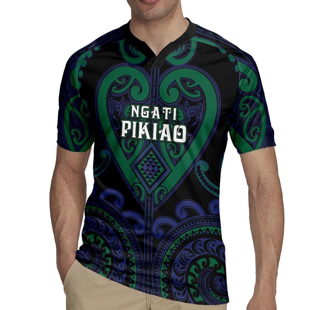 Custom Aotearoa Ngati Pikiao Rugby Jersey Maori Tribal Pattern