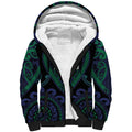 Custom Aotearoa Ngati Pikiao Sherpa Hoodie Maori Tribal Pattern