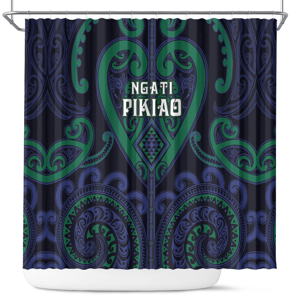 Aotearoa Ngati Pikiao Shower Curtain Maori Tribal Pattern