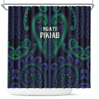 Aotearoa Ngati Pikiao Shower Curtain Maori Tribal Pattern