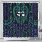 Aotearoa Ngati Pikiao Shower Curtain Maori Tribal Pattern