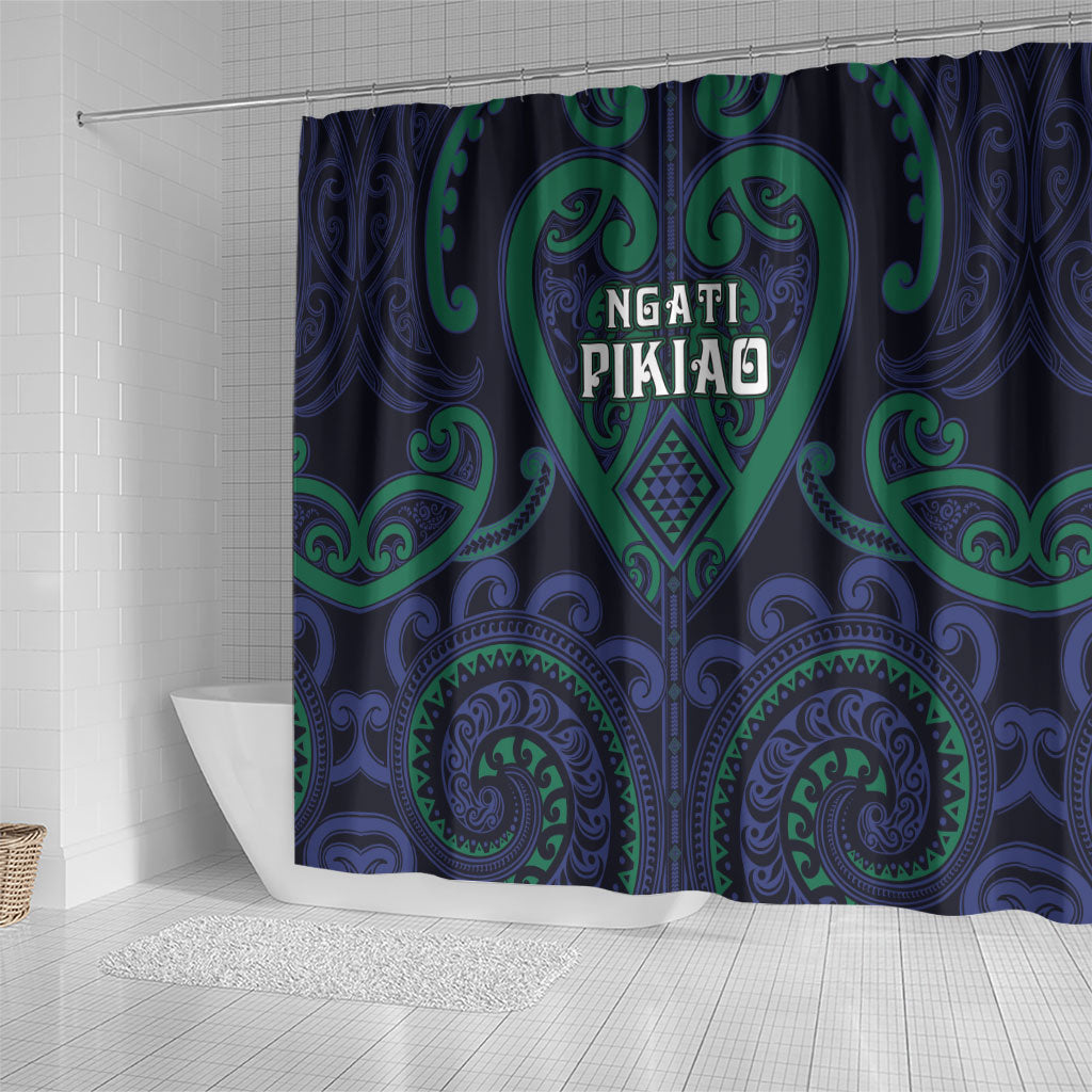 Aotearoa Ngati Pikiao Shower Curtain Maori Tribal Pattern