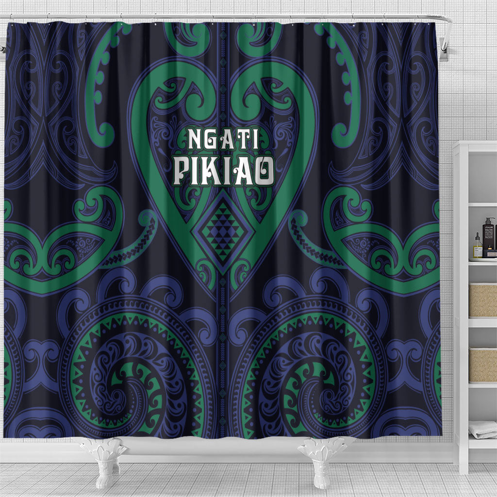 Aotearoa Ngati Pikiao Shower Curtain Maori Tribal Pattern