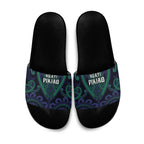 Aotearoa Ngati Pikiao Slide Sandals Maori Tribal Pattern