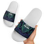 Aotearoa Ngati Pikiao Slide Sandals Maori Tribal Pattern