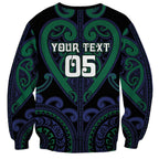 Custom Aotearoa Ngati Pikiao Sweatshirt Maori Tribal Pattern