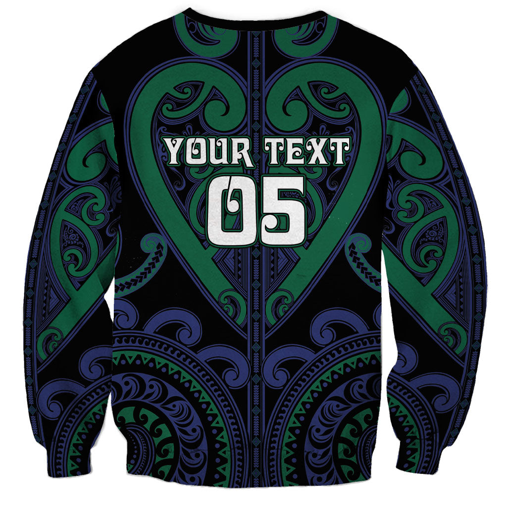 Custom Aotearoa Ngati Pikiao Sweatshirt Maori Tribal Pattern