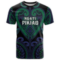 Custom Aotearoa Ngati Pikiao T Shirt Maori Tribal Pattern