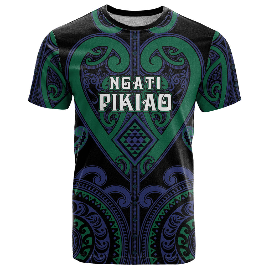 Custom Aotearoa Ngati Pikiao T Shirt Maori Tribal Pattern