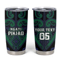 Custom Aotearoa Ngati Pikiao Tumbler Cup Maori Tribal Pattern