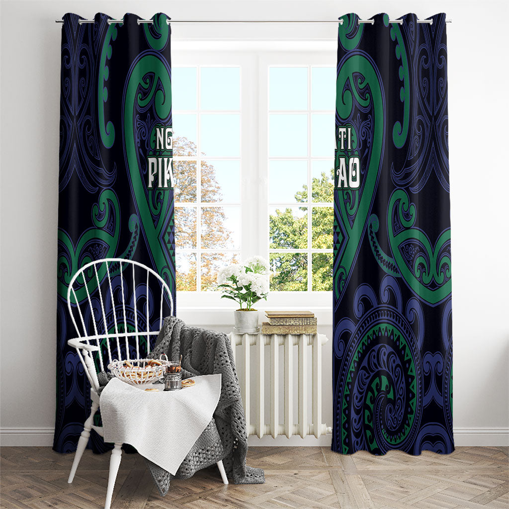 Aotearoa Ngati Pikiao Window Curtain Maori Tribal Pattern