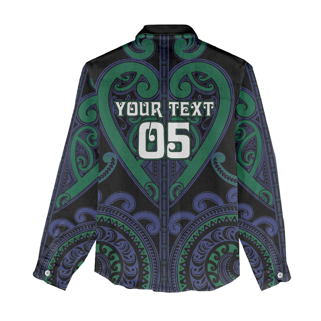 Custom Aotearoa Ngati Pikiao Women Casual Shirt Maori Tribal Pattern