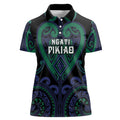 Custom Aotearoa Ngati Pikiao Women Polo Shirt Maori Tribal Pattern