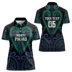 Custom Aotearoa Ngati Pikiao Women Polo Shirt Maori Tribal Pattern
