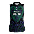 Custom Aotearoa Ngati Pikiao Women Sleeveless Polo Shirt Maori Tribal Pattern