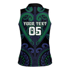 Custom Aotearoa Ngati Pikiao Women Sleeveless Polo Shirt Maori Tribal Pattern