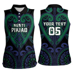Custom Aotearoa Ngati Pikiao Women Sleeveless Polo Shirt Maori Tribal Pattern