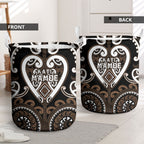 Aotearoa Kati Mamoe Laundry Basket Maori Tribal Pattern