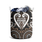 Aotearoa Kati Mamoe Laundry Basket Maori Tribal Pattern