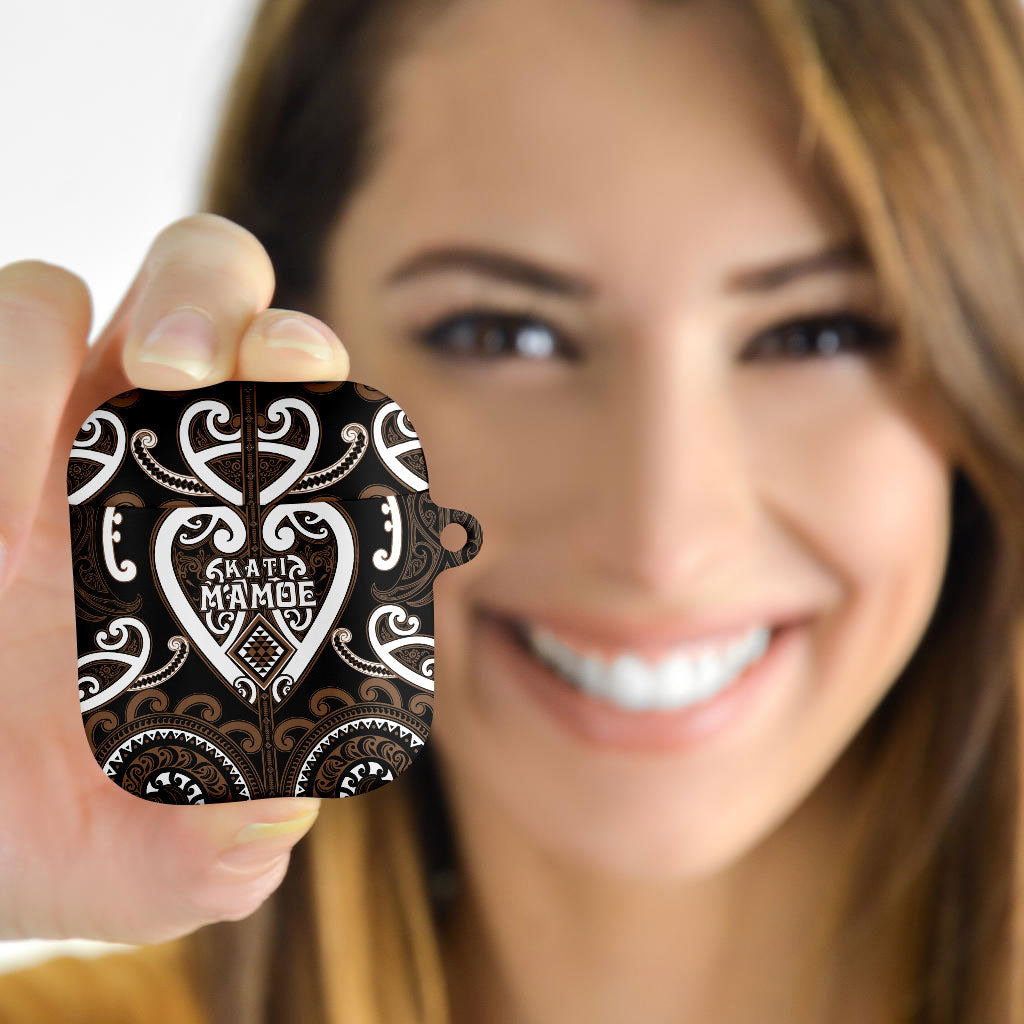 Aotearoa Kati Mamoe AirPods Case Maori Tribal Pattern