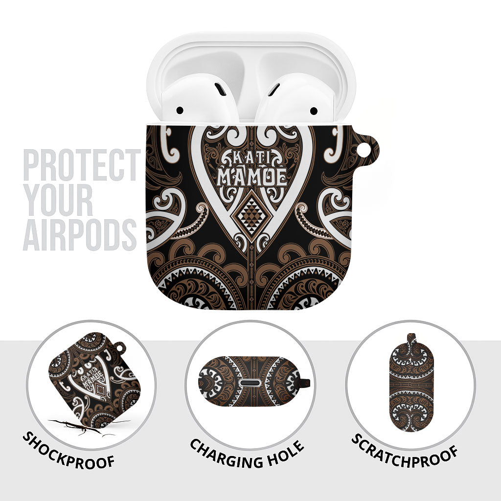 Aotearoa Kati Mamoe AirPods Case Maori Tribal Pattern