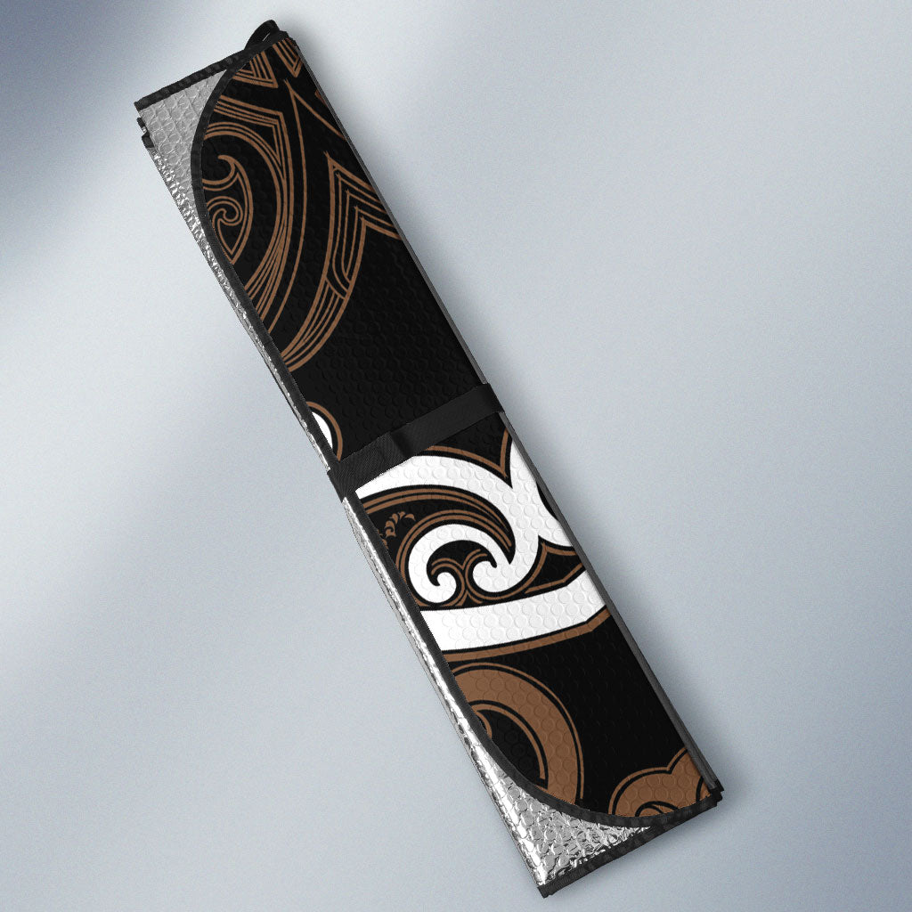 Aotearoa Kati Mamoe Auto Sun Shade Maori Tribal Pattern