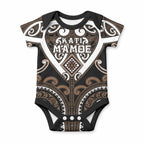 Custom Aotearoa Kati Mamoe Baby Onesie Maori Tribal Pattern