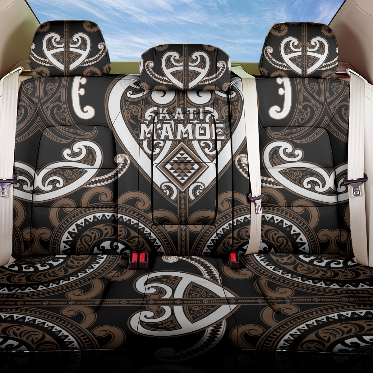 Aotearoa Kati Mamoe Back Car Seat Cover Maori Tribal Pattern