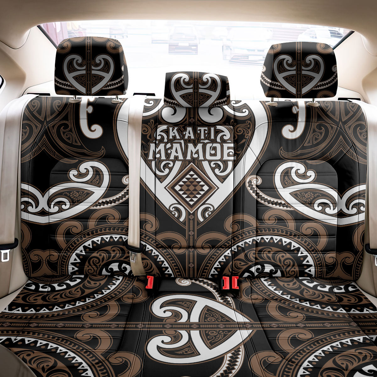Aotearoa Kati Mamoe Back Car Seat Cover Maori Tribal Pattern