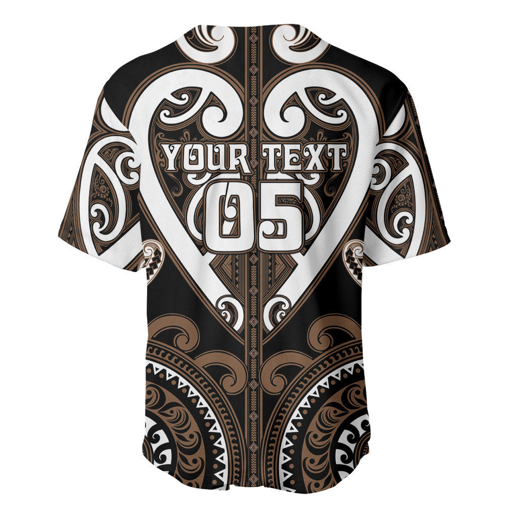 Custom Aotearoa Kati Mamoe Baseball Jersey Maori Tribal Pattern