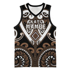 Custom Aotearoa Kati Mamoe Basketball Jersey Maori Tribal Pattern