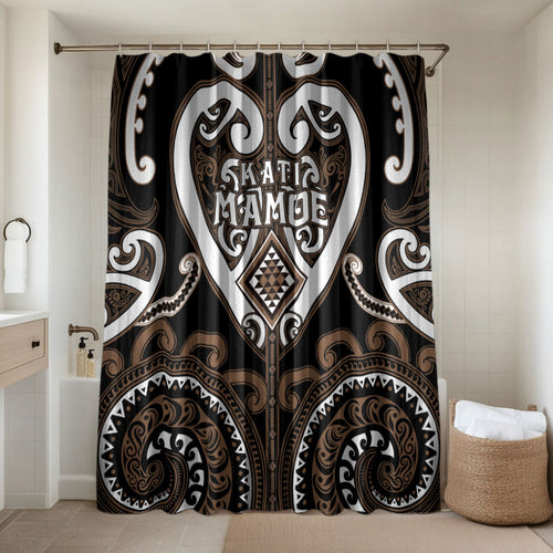 Aotearoa Kati Mamoe Bathroom Set Maori Tribal Pattern