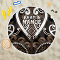 Aotearoa Kati Mamoe Beach Blanket Maori Tribal Pattern