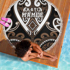 Aotearoa Kati Mamoe Beach Blanket Maori Tribal Pattern