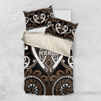 Aotearoa Kati Mamoe Bedding Set Maori Tribal Pattern