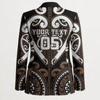 Custom Aotearoa Kati Mamoe Blazer Maori Tribal Pattern