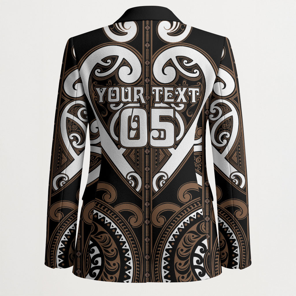 Custom Aotearoa Kati Mamoe Blazer Maori Tribal Pattern