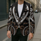 Custom Aotearoa Kati Mamoe Blazer Maori Tribal Pattern