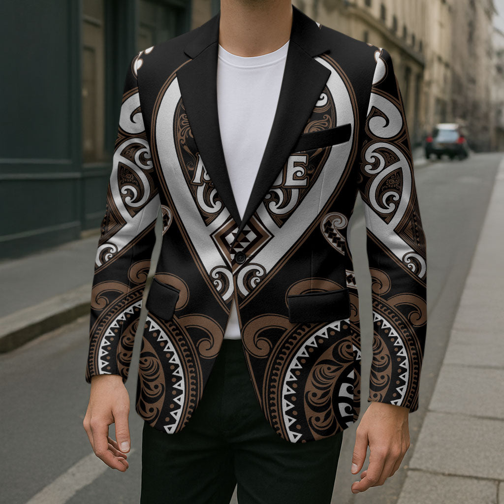 Custom Aotearoa Kati Mamoe Blazer Maori Tribal Pattern