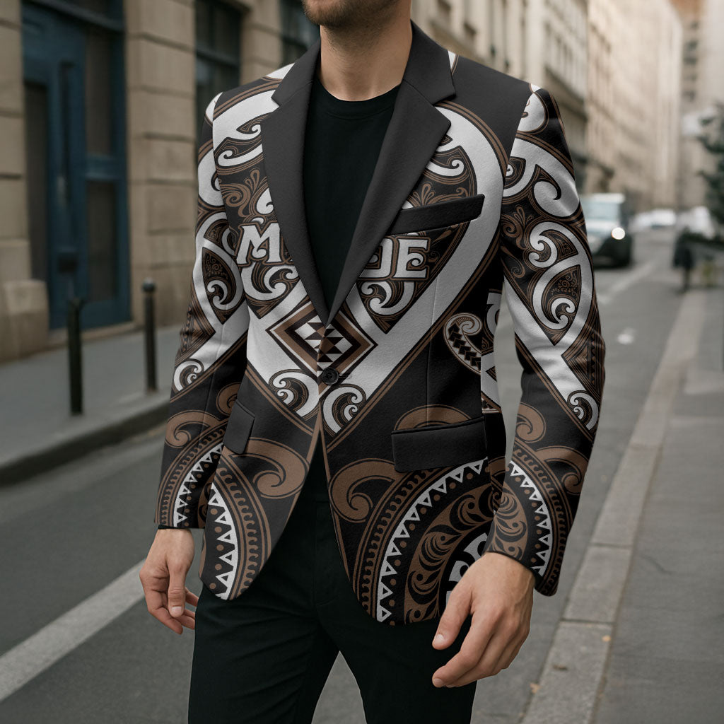 Custom Aotearoa Kati Mamoe Blazer Maori Tribal Pattern