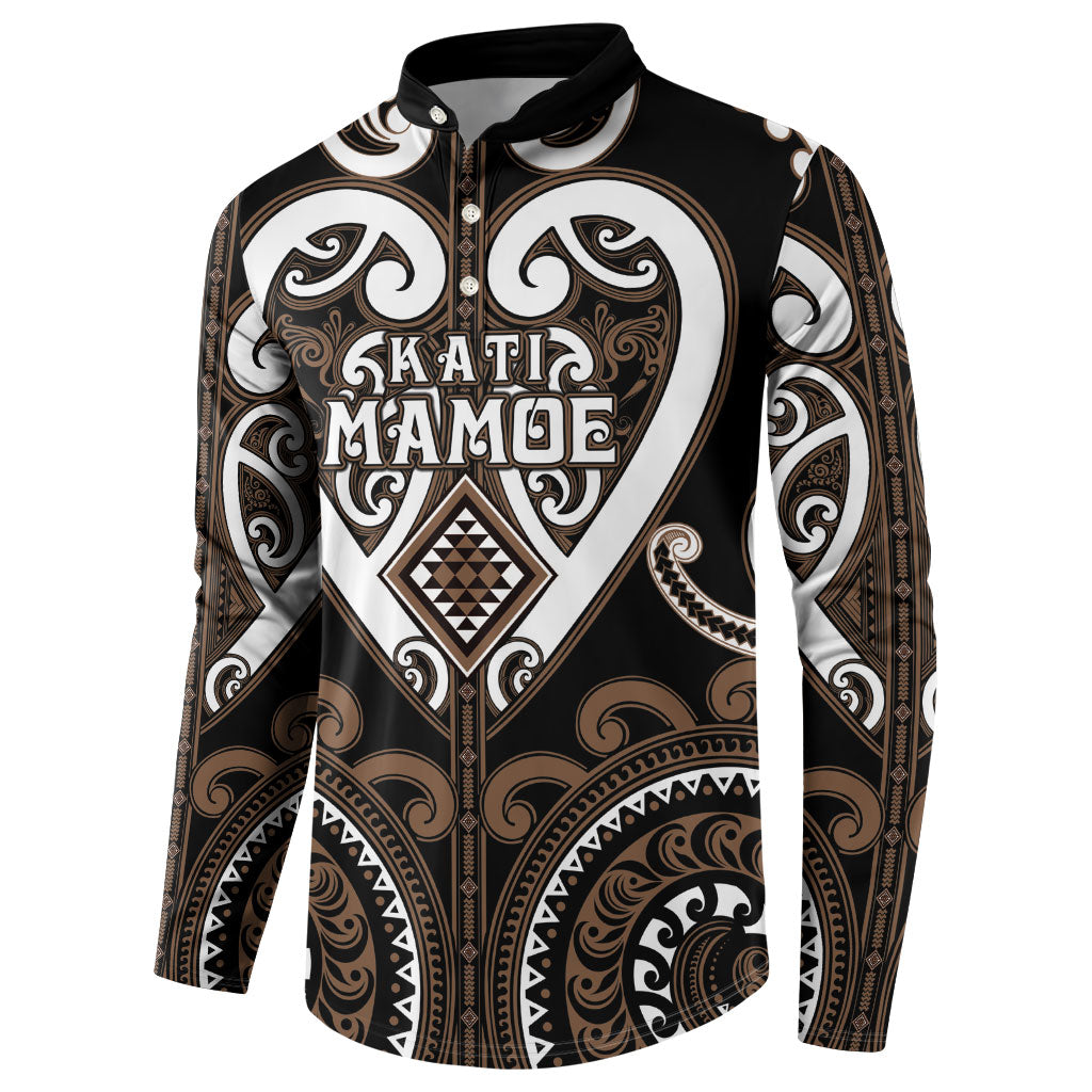 Custom Aotearoa Kati Mamoe Button Sweatshirt Maori Tribal Pattern