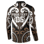 Custom Aotearoa Kati Mamoe Button Sweatshirt Maori Tribal Pattern