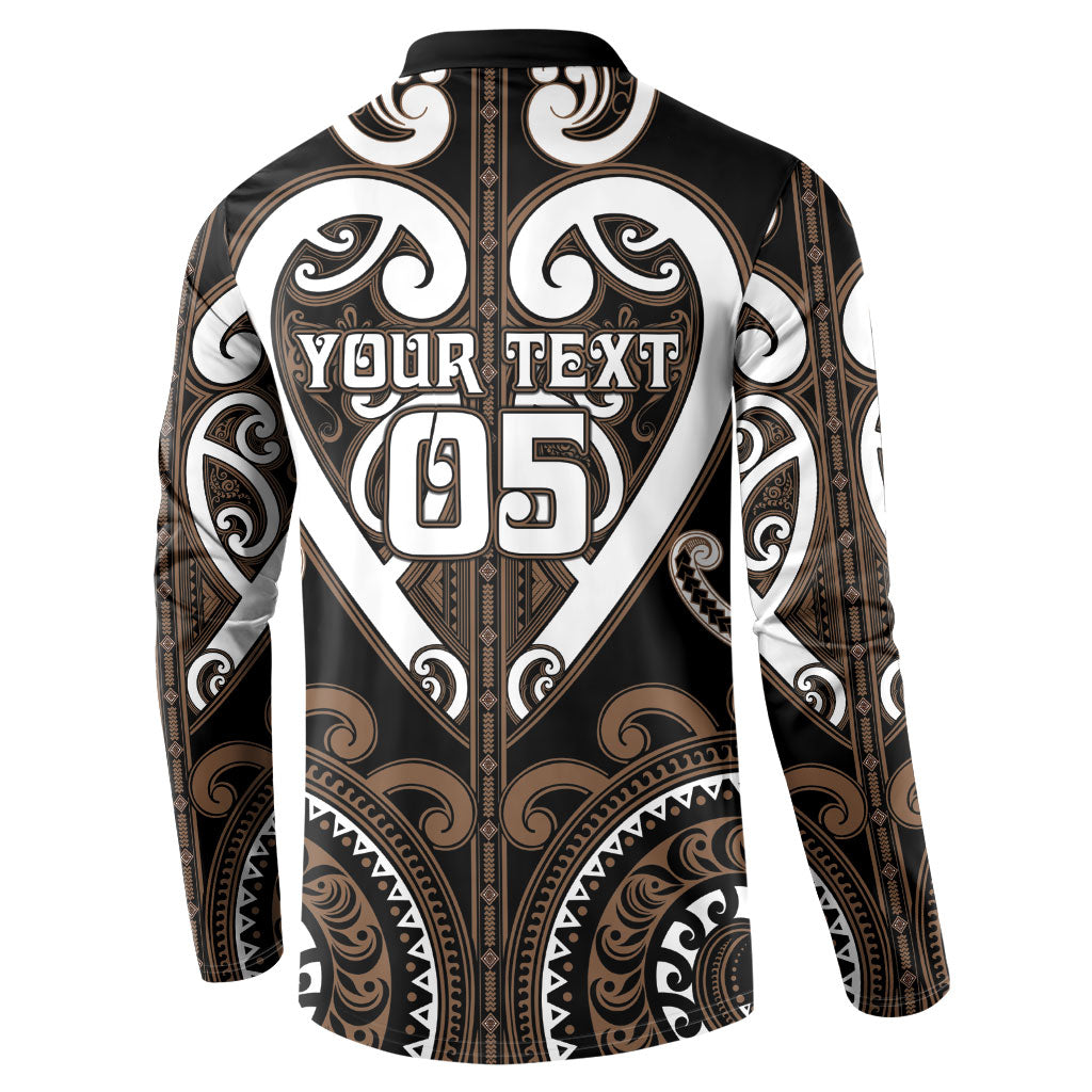 Custom Aotearoa Kati Mamoe Button Sweatshirt Maori Tribal Pattern