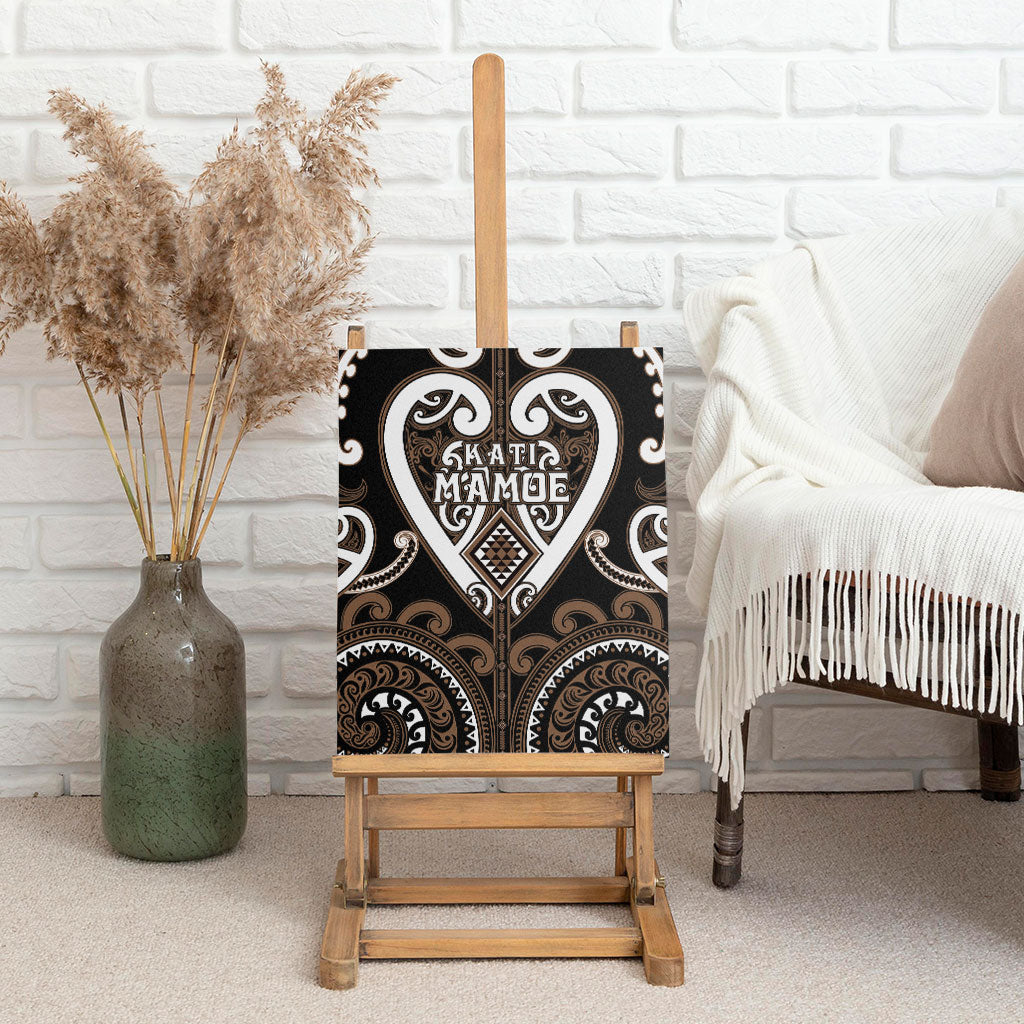 Aotearoa Kati Mamoe Canvas Wall Art Maori Tribal Pattern
