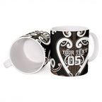 Custom Aotearoa Kati Mamoe Ceramic Mug Maori Tribal Pattern