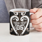 Custom Aotearoa Kati Mamoe Ceramic Mug Maori Tribal Pattern