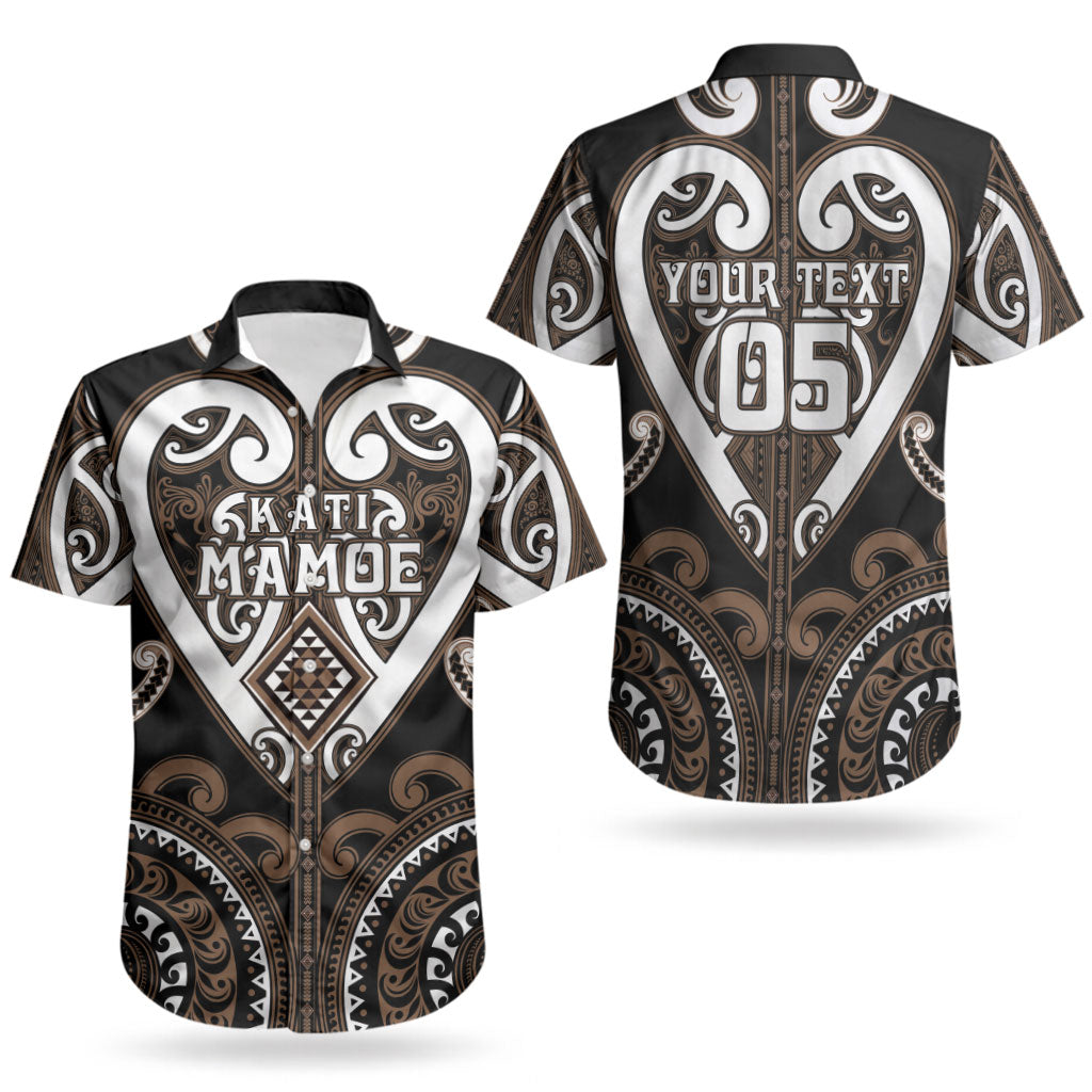 Custom Aotearoa Kati Mamoe Couples Matching Long Sleeve Bodycon Dress and Hawaiian Shirt Maori Tribal Pattern