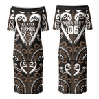 Custom Aotearoa Kati Mamoe Couples Matching Puletasi and Hawaiian Shirt Maori Tribal Pattern